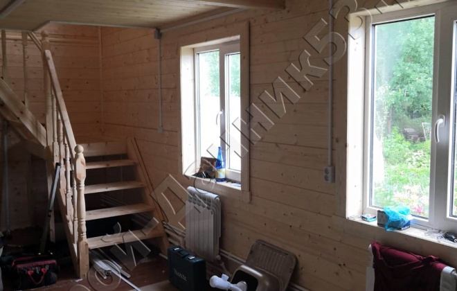 4 Каркасно-щитовая пристройка 10×4, 68 м², Московская область, Чеховский район, деревня Волосово, СНТ «Дубки» (3)
